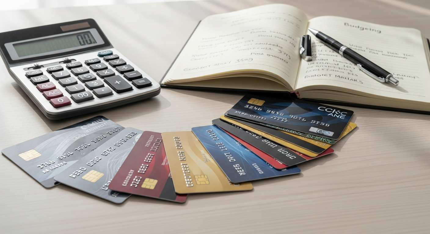 Professional illustration of credit card debt elimination strategies